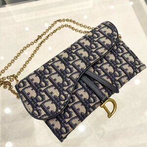 DIOR Saddle Twill Leather Two-in-One Bag, made of cowhide leather